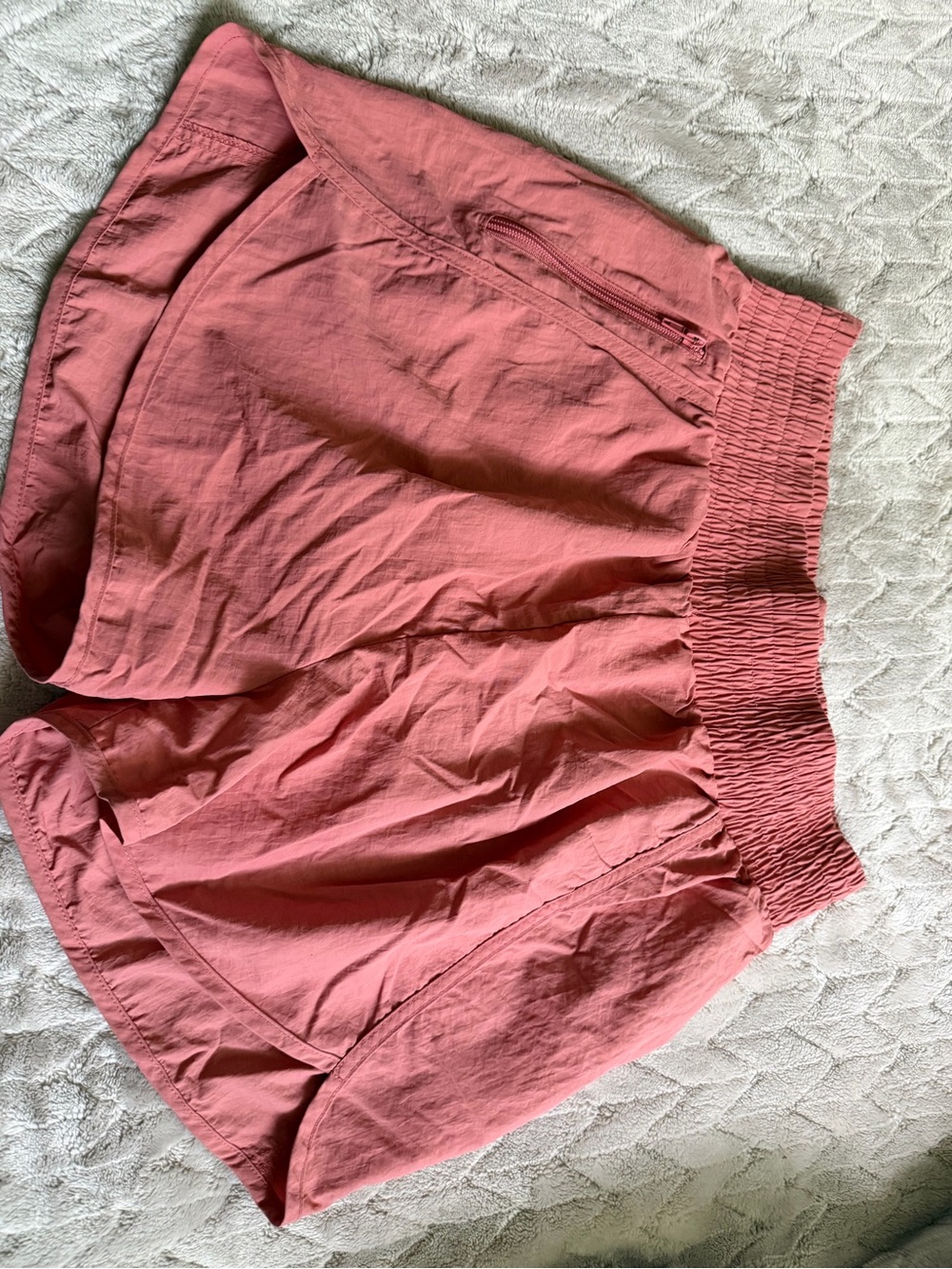 Zenana Outfitters Coral Smocked-Waist Athletic Shorts